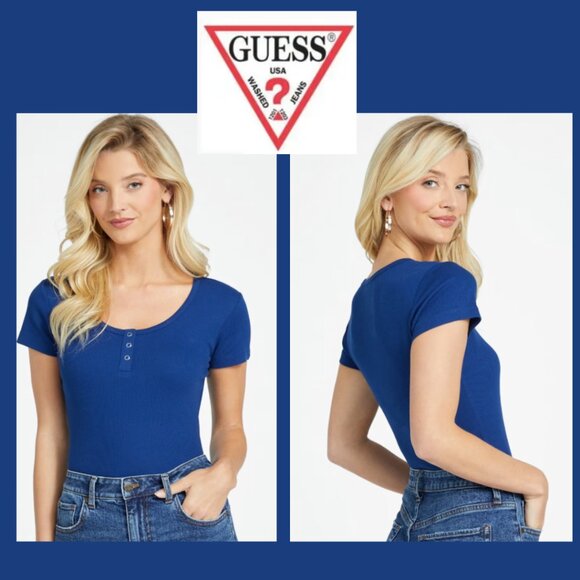 GUESS Denise Ribbed Top (Size S) - Picture 1 of 12